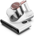 DEVINC Mattress Vacuum Cleaner, 16Kpa 650W Bed Vacuum Cleaner with 245nm UV-C Light& Ultrasonic, 140°F Heat, HEPA Filter, Versatile Handheld Vacuums for Bed, Sofa, Couch, Crib, Beige Corded