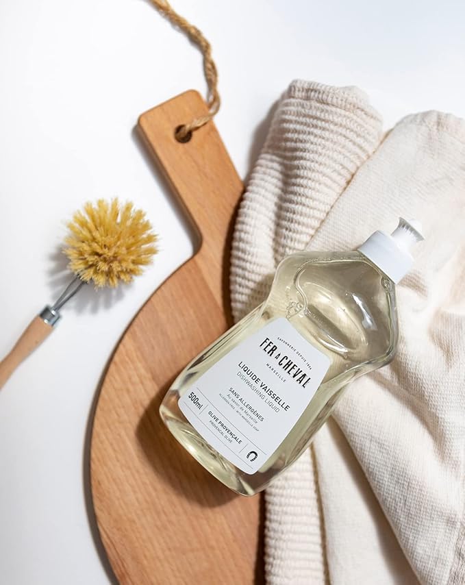 Fer à Cheval Marseille Dishwashing Soap, Olive Oil Based, Made in France - Liquid Dishwashing Soap, 500 ml/16.9 fl oz