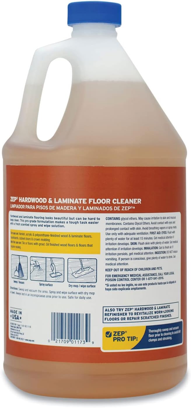 Zep ZPEZUHLF128 ZUHLF128 Hardwood and Laminate Cleaner, 128 oz.