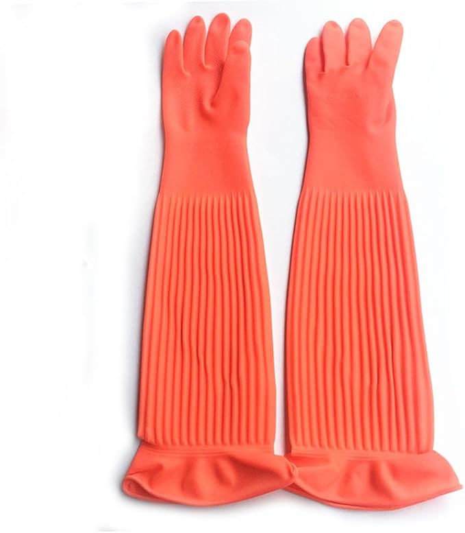 Household Arms Length Rubber Latex Cleaning Long Glove Reusable Kitchen Natural Rubber Living Wash Gloves