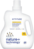 ATTITUDE Liquid Laundry Detergent, EWG Verified, HE Compatible, Plant-Based & Vegan, Natural Laundry Soap, Citrus Zest Scent, 40 Loads, 67.6 Fl Oz