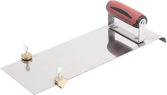 MARSHALLTOWN Stainless Steel Hand Edgers w/Adjustable Groover, 10mm Radius, 13mm Groove Depth, Made in the USA, 3488D