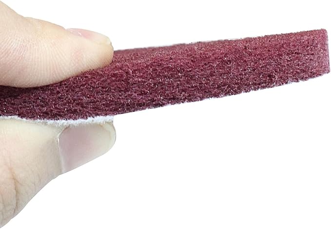 10 Pcs 400 Grits Power Scrubber Pad, Replacement Scouring Pads Abrasive Buffing Pads Drill Power Brush Polishing Pad(5 Inch, Red)