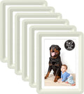 5x7 Picture Frame, Clear Acrylic Photo Frame with White Mat for 4x6 Photos, One-Piece Shatterproof Tool-Free Design, UV-Resistant Waterproof Tabletop Frame for Home Office Decor with 10-Year Warranty