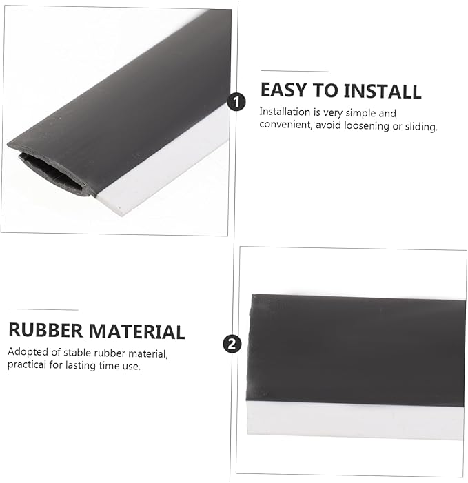 4Pcs Dustpan Rubber Lip Replacement Strips Edge Accessories for Broom Shovel and Garbage Cleaning Tools Easy to Install and Rubber Material