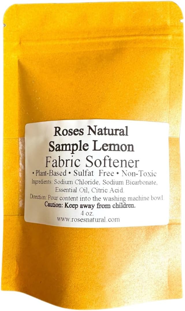 Fabric Softener Crystals, Freshens and Softens Fabrics, 3 Pleasant Scent (Lemon, 4 oz Sample)