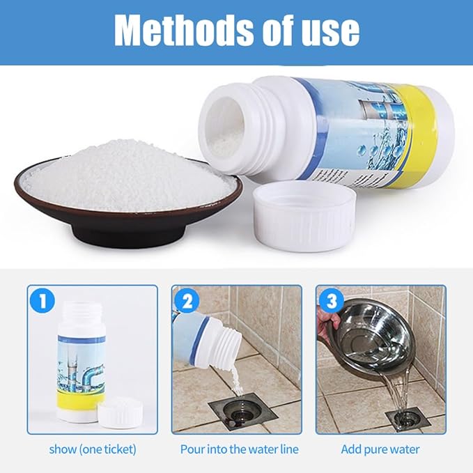 2026 New Sink Drain Cleaner, Multi-functional Powerful Pipe Unclogging Agent, Sink and Drains Cleaner Foam Cleaner for Kitchen Toilet and Pipes Cleaning Tool (2Set)