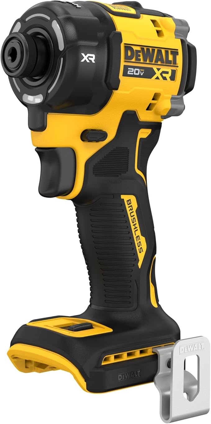 DEWALT 20V MAX 1/4 Inch Hydraulic Impact Driver,Quiet, Brushless Cordless XR Extreme Runtime, LED Halo Ring, Tool Only (DCF870B)