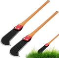 2 Pcs Bush Axe Ditch Bank Blade with Wood Handle Bushcraft Axe Branch Garden Tool 16-inch Head with 40-inch Handle for Garden Yard