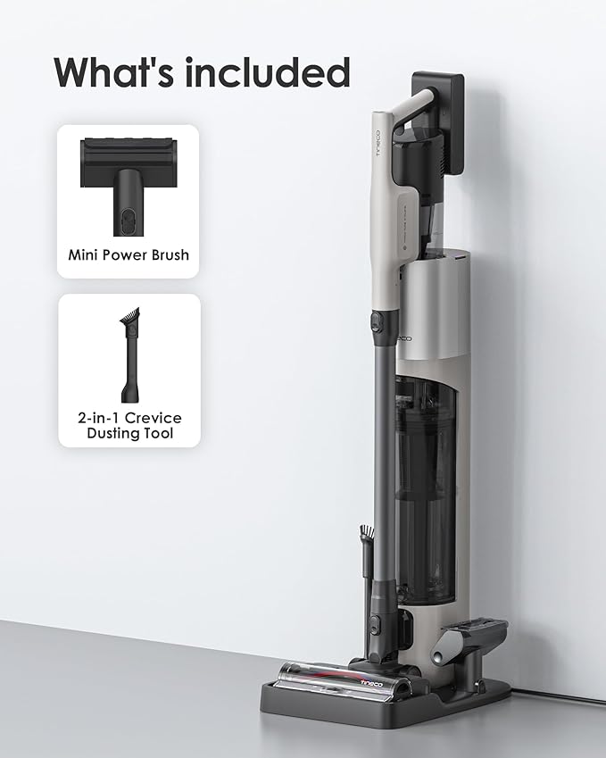 Tineco Pure ONE Station 5 Pro Cordless Smart Stick Vacuum, Automatic Dust Collection,Full-Path Self-Cleaning, 200AW Powerful Suction,ZeroTangle Brush, Up to 100 Minutes Runtime,ClogLess System
