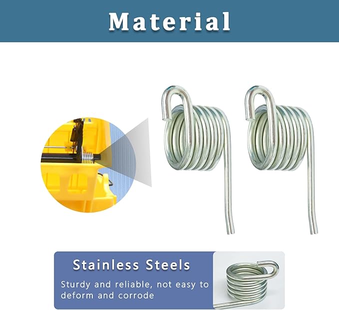 Water Press Spring Replacement,Side-Press Wringer Torsion Springs for Commercial Mop Bucket Stainless Steel Mop Storage Pail Spring,Heavy Duty Combo Business Mopping Buckets Accessories (2 Piece)