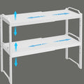 X-cosrack 2 Pack Expandable Kitchen Cabinet Shelf Organizer, Stackable Adjustable Storage Shelves for Pantry Cupboard Kitchen Counter, 20LBS Loading Capacity, Size: W*D*H=20.5 * 8.26" * 8.72"
