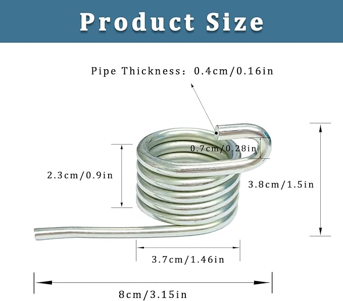 Water Press Spring Replacement,Side-Press Wringer Torsion Springs for Commercial Mop Bucket Stainless Steel Mop Storage Pail Spring,Heavy Duty Combo Business Mopping Buckets Accessories (2 Piece)