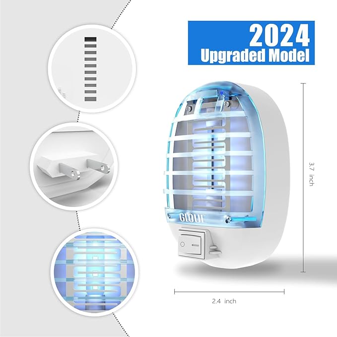Indoor Bug Zappers, Fly Traps for Indoors, Insect Traps for Home Mosquito Killer for Kids & Pets, Home, Kitchen, Bedroom, Baby Room, Office (2 Packs)