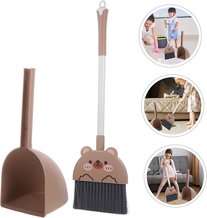 Broom and Dustpan Set for Boys and Girls Boy Girl Cleaning Tools Set Dustpan and Brush and Cleaning Accessories Safe Household Tools