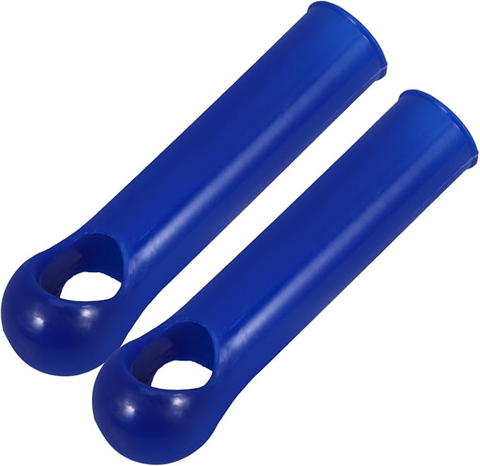 2pcs Replacement Grip for Broom Handle Tube 19mm Dark Blue Mop Rod Sleeve Broom Stick End Cap for Household Floor Cleaning and Sweeping