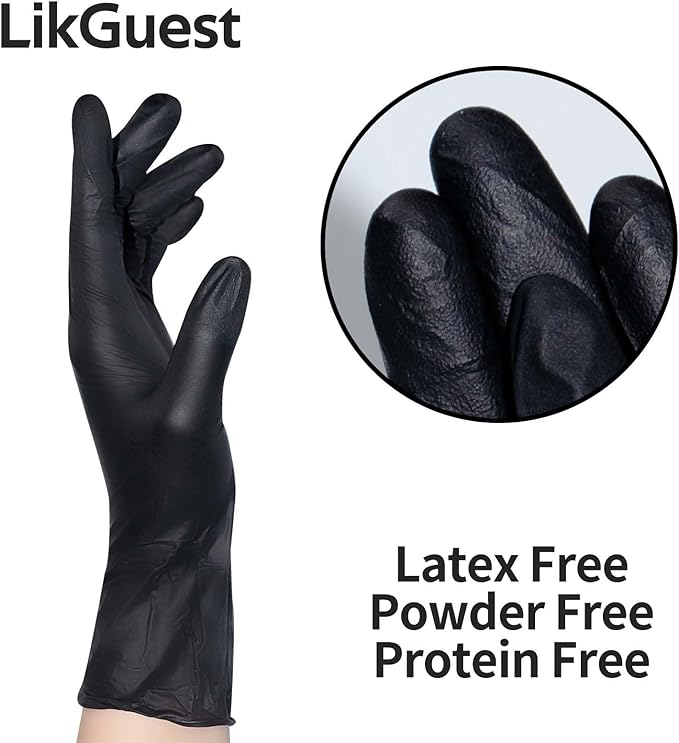 Nitrile Disposable Gloves, Latex-Free & Powder-Free, Ideal for Cleaning, Food Prep and Household Use