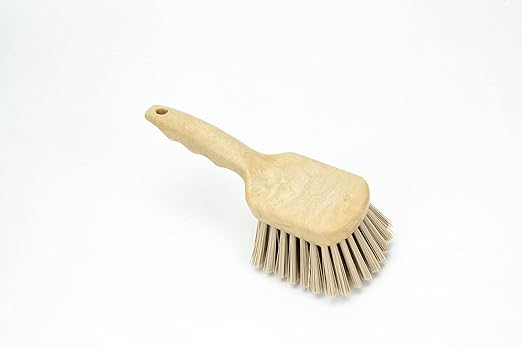 SPARTA 40541EC25 Plastic Scrub Brush, Utility Brush, Kitchen Brush With Hanging Hole For Cleaning, 8 Inches, Tan, (Pack of 6)