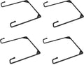 Milltown Merchants Metal Display Stand - Wall Mounted Decorative Plate Holder - Versatile Hanger Stand - Black (4 Pack, Medium)