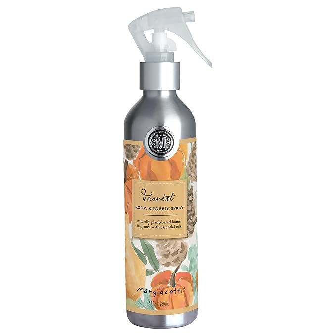 Mangiacotti Room Spritz Fabric Deodorizer Air Freshener Spray|Naturally Plant-Based with Essential Oils Room Fragrance, 8 Ounces, Pumpkin Pie