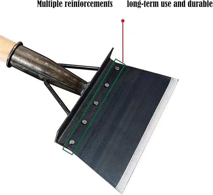 Multi-Functional Outdoor Gardening Shovel, Gard Scraper, All-Steel Weeding Planting Farm Shovel for Outdoor Garden Grass Camping (26cm)