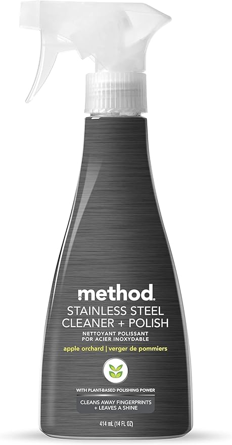 Method Stainless Steel Cleaner + Polish 14 oz Wood Polish, 14 oz. Bundle, 2 ct.