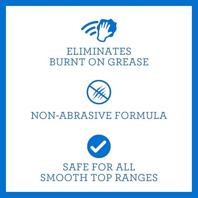 TriNova Premium Cooktop Cleaner and Scrubbing Pads. Best Cleaning Kit for Smooth Top Ranges & Stoves of Glass, Ceramic. Non-Abrasive and Scratch Free scouring sponges with Cream Formula 12oz.