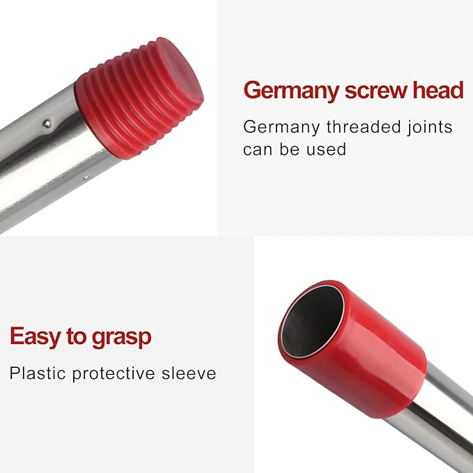 4-Section Spin Mop Replacement Handle, Mop Handle Compatible with Ocedar Spin Mop, 2.5-to-5 Foot Easy Cleaning Floor Mop Stick for Floor Cleaning (Germany Screw)
