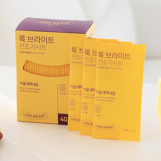 Generic LOOK BRIGHT Fabric Softner Dryer Sheet, Wet-type Sheet, Long-lasting Fragrance, Luxurious Premium Scent, Anti-static Function (Fall Dawn Scent)