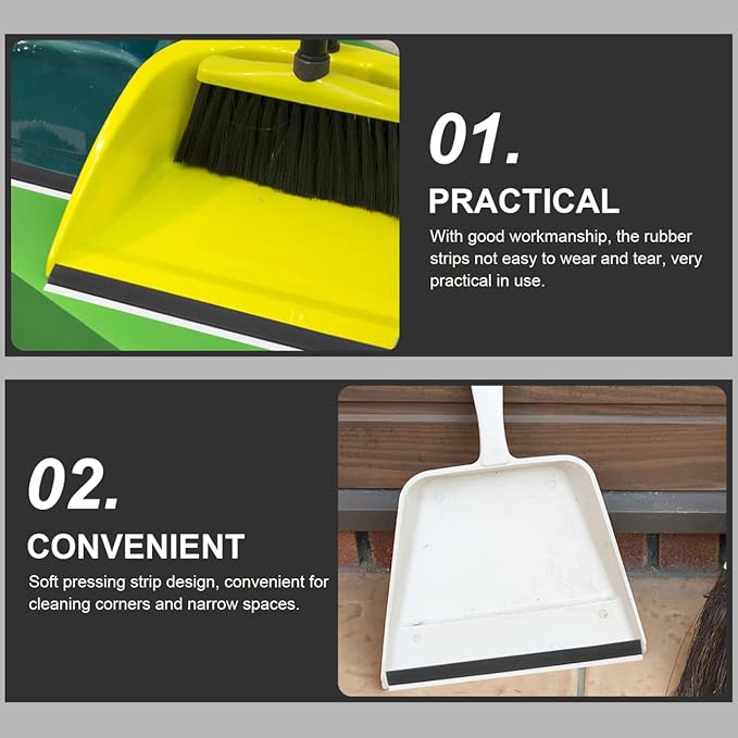 4 Pcs Dustpan Edge Strip Replacement Dust Pan Edger Lip Strips Parts Garbage Shovel Closing Inlet Soft Pressing Lips Protector Rubber Dustpan Repair Accessories for Home and Office Black