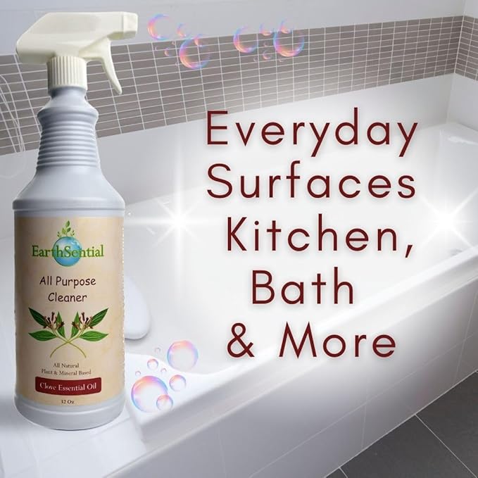 Clove All Purpose Cleaner, Plant-Based, 5 Ingredient Formula, 32 oz Spray Bottle