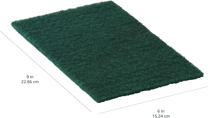 Americo #90-96 Kitchen Scour Pad, Medium Duty Scouring Pads for Pots and Pans, 6" x 9", Green, 60 per case (6 Bags of 10)