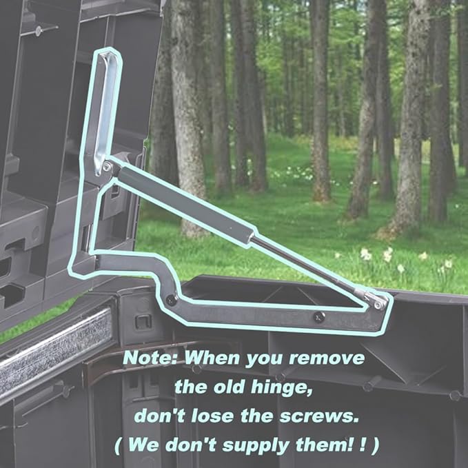 Deck Box Hinge Replacement for Keter Storage Box - Compatible with Most Outdoor Deck Boxes, 1-Piece SOP Part