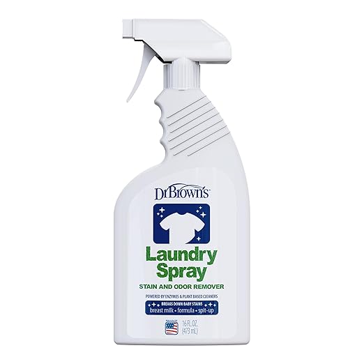 Dr. Brown's Laundry Spray Stain and Odor Remover for Baby Clothes, Hypoallergenic, Fragrance-Free, 16 fl oz, 1 Pack