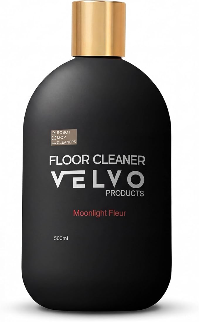 Velvo Floor Cleaning Solution for Robot Mops – Compatible with Roborock, Dreame, Roomba – Low Foam 1:300 Concentrate, Streak-Free, Multi-Surface Cleaner for Hardwood & Tile, 500ml (Moonlight Fleur)