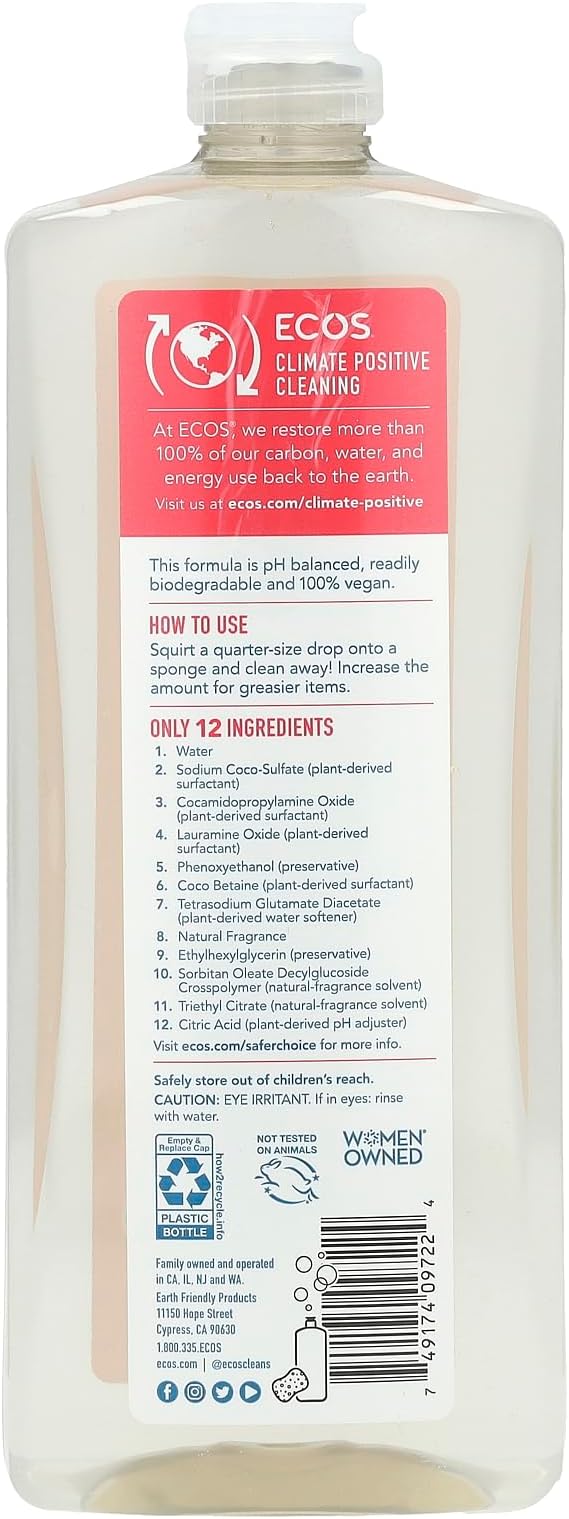 Ecos, Dishmate Liquid Grapefruit, 25 Fl Oz