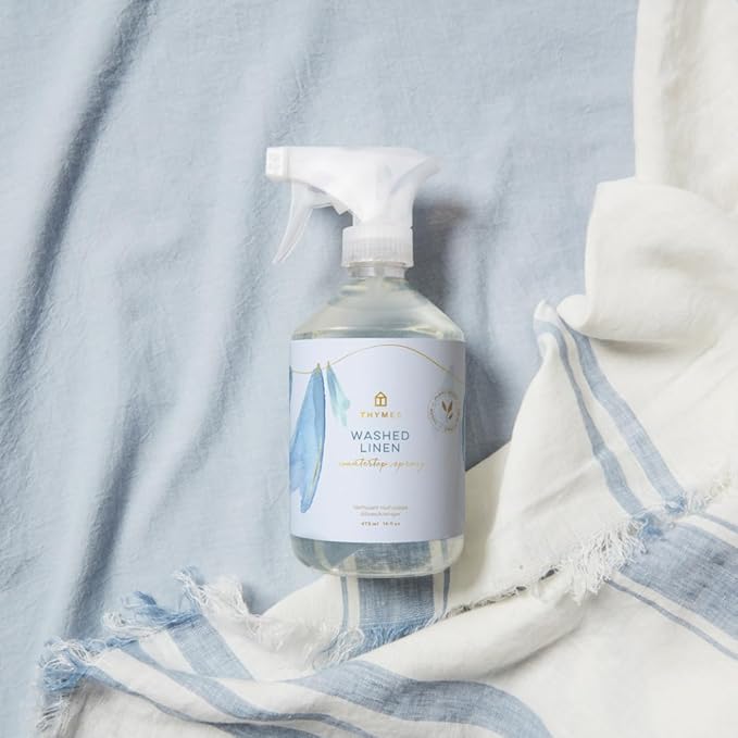 Thymes Countertop Spray - 16.5 Fl Oz - Washed Linen (Pack of 2)