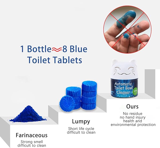 Simple Life Toilet Bowl Cleaner | Automatic Long-Lasting Toilet Bowl Cleaner Tablets | Easy-To-Use, Septic Safe Toilet Cleaner in Bottle | Powerfully Cleans and Prevent Stain Build Up | 3 Count