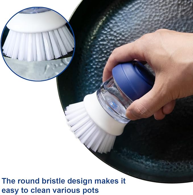 CELOX Soap Dispensing Brush for Cleaning Pots, Pans and Sinks Scrub Brush Kitchen