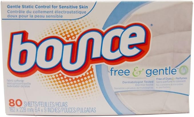 Bounce Fabric Softener Sheets, Free, 80 Sheets