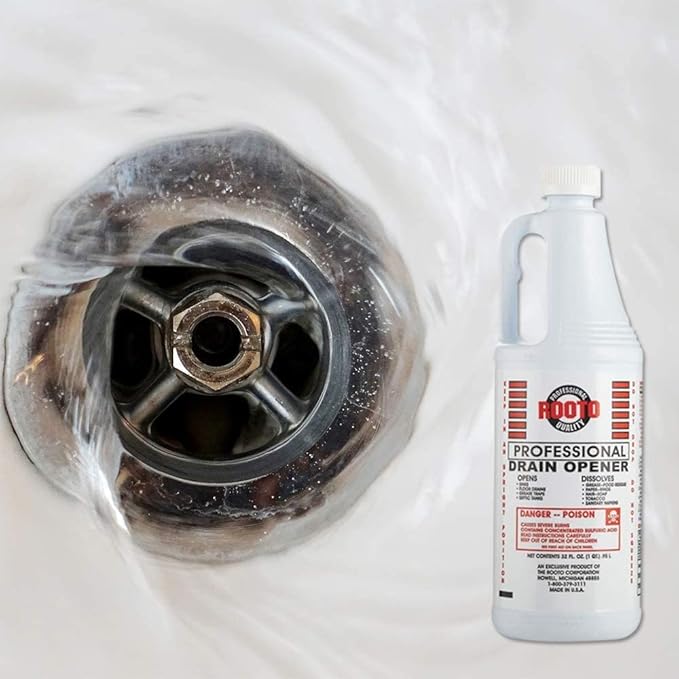 Professional Drain Opener|Deep Penetration|Opens Drains|Dissolves Grease and Residues from Septic Tanks,Bathrooms,Toilets,Kitchen Pipes|Easy to Use for Homes,Hospitals,Offices,Restaurants,etc.