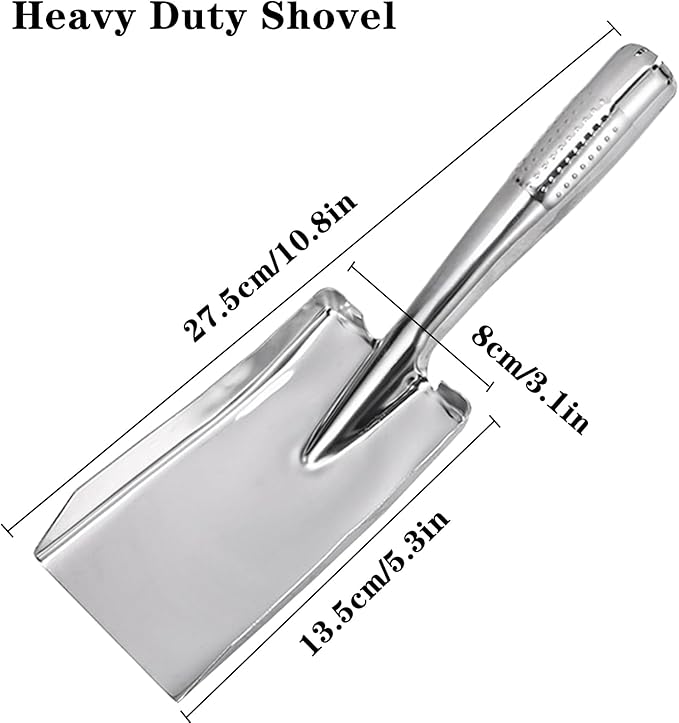 Garden Shovel Hand Trowel, Heavy Duty Stainless Steel Gardening Tools, Spade Shovel for Diligent Farmer Soil Planting Digging Transplanting