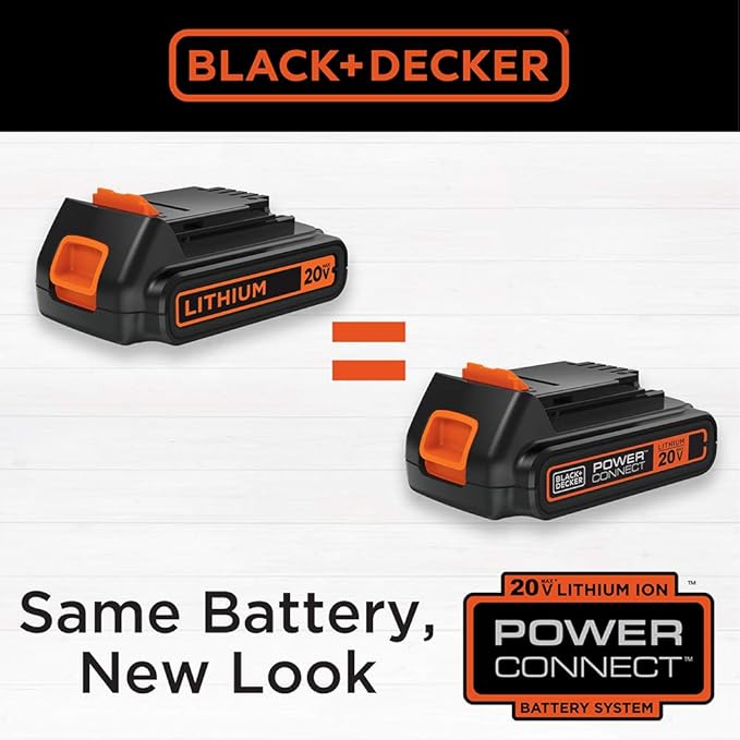 BLACK+DECKER 20V MAX* POWERCONNECT Cordless Drill Driver Kit with Drill Bit Set and Sockets, 100 pc. Tool Kit for Home, Battery and Charger Included ,Orange (BDC120VA100)