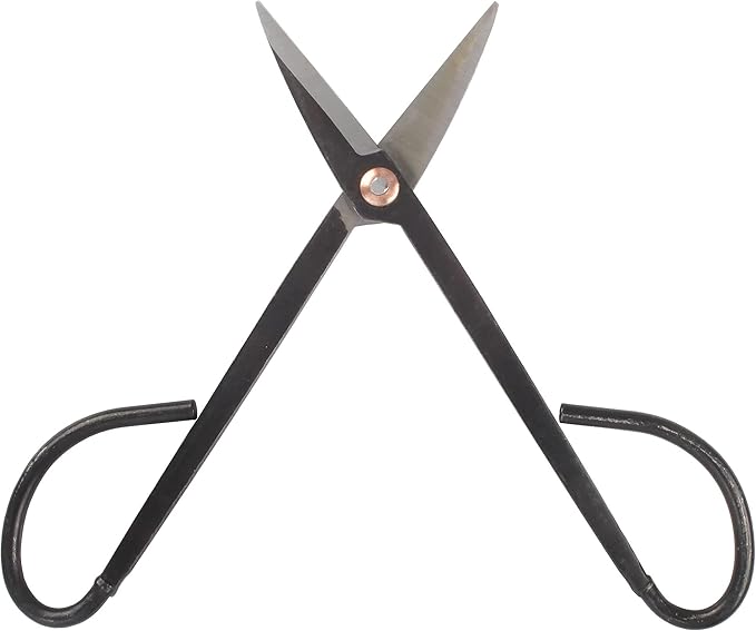 BambooMN 7.2" Black Bonsai Trimming Shear - 10 Pieces