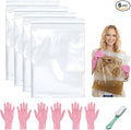 Mity rain 4 packs oven rack cleaner bags kit,Reusable No Scrub Oven Rack Cleaning Bags,Three gloves and one brush,four(19.69*27.56 inch)Leak-Resistant PE Bags,for Deep Soaking Grill Grates, BBQ Racks
