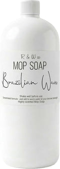 R&W CO. Original 32 oz Premium Mop Soap Brazilian Waves Scented, Gentle Floor Cleaner for all Surfaces, Non-Toxic, Pet and Skin Safe Formula, Streak-Free Shine