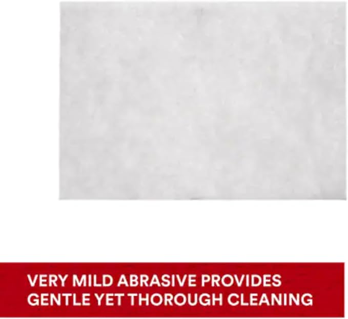 Scotch-Brite 7445 Light Cleansing Hand Pads, 6 in x 9 in, White, Ultra Fine Abrasive, 20 Pads/Box, Non-Scratch Pads for Delicate Cleaning & Finishing Tasks