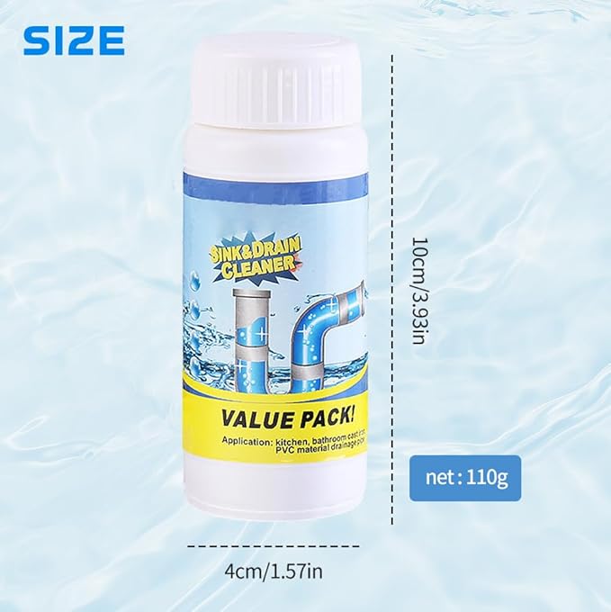 2026 Upgraded Sink Drain Cleaner, Multi-functional Sink and Drain Cleaner Powder Cleaning, Drains Foam Cleaner, Powerful Pipe Dredging Agent for Home Kitchen Toilet (3Pcs)