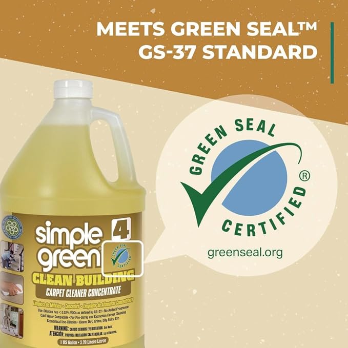 Clean Bldg Carpet Cleaner Concentrate, 1gal Bottle (Carton of 2)