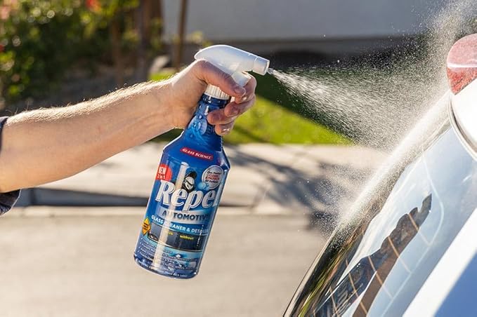 Repel Auto Glass Cleaner, Streak-Free with Protective Nano Barrier. Minerals, & Grime. Makes Glass Self-Cleaning. Safe & Non-Toxic - 32 oz